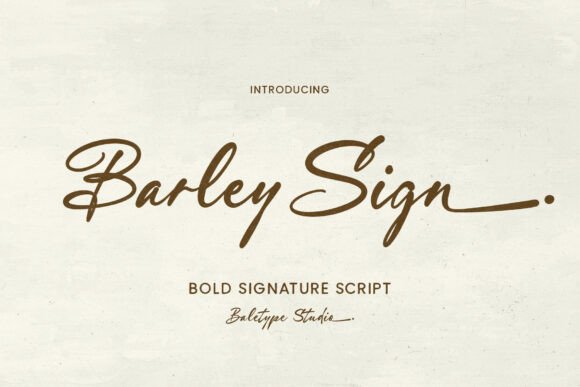 Barley Sign: The Handwritten Script That Feels Like a Personal Brand
