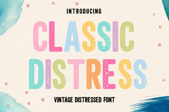 Classic Distress: A Bold Vintage Typeface for Creative Projects