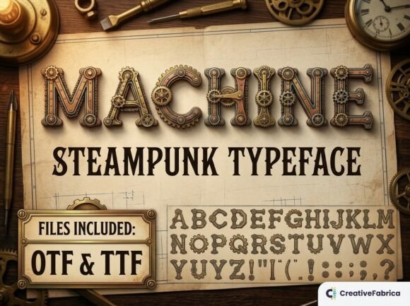 Machine: The Steampunk Typeface That Forges a New Reality