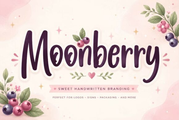 Moonberry: A Handwritten Font for Charming, Authentic Branding