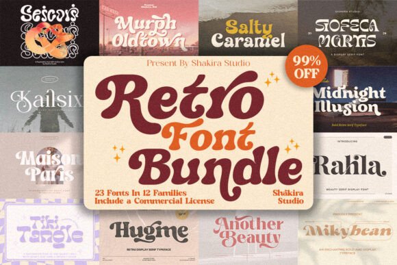 The Retro Bundle Collection: Your Ultimate Vintage Font Toolkit